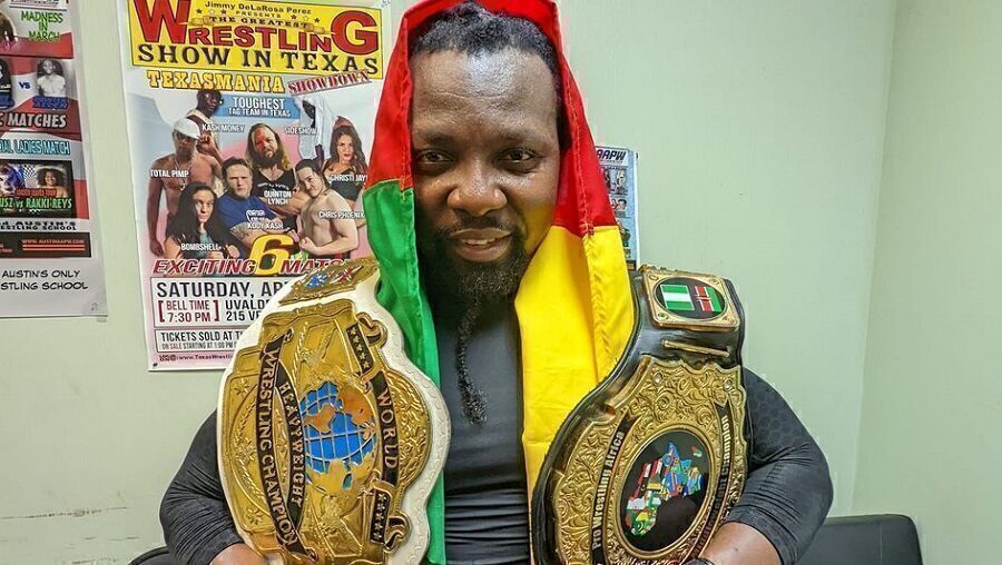 Alain Noudem (The Wolf) champion du monde poids lourds AAPW aux USA